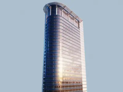Highrise building - Chevron House Low-poly 3D model