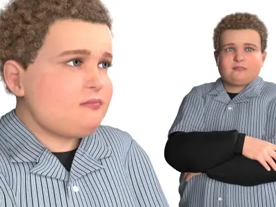  Boy Standing with Folded Arms 