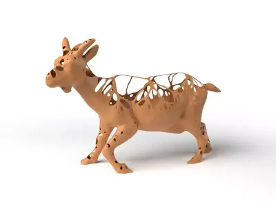 GoatII Dust Voronoi Low-poly 3D model