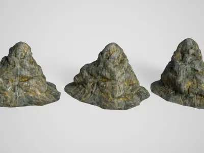 10 Modular Cave Bases - 250127 Low-poly 3D model