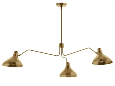 Visual Comfort Triple Arm Chandelier 3D model