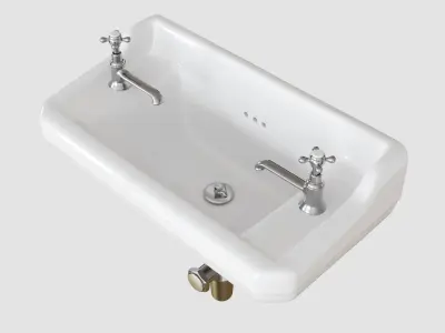 Vintage Two-Tap Basin 3D model