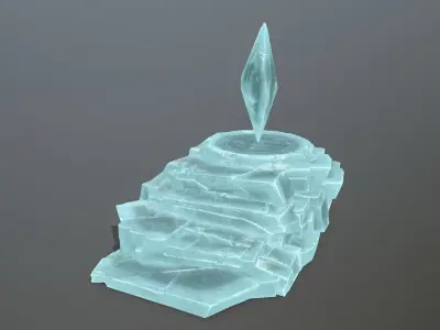 Crystal Ruin Gate Low-poly 3D model