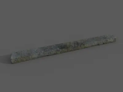 Concrete Barrier Type 4 Low-poly 3D model