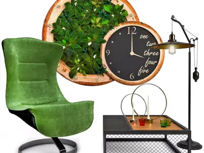 Armchair with decor 6 3D model