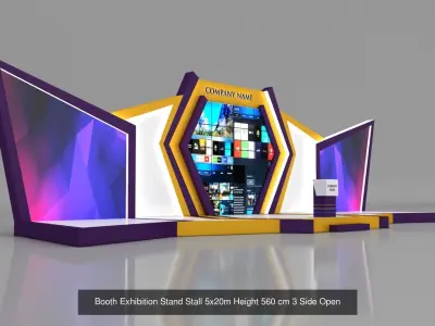 10 Exhibition Stand Stall Booth 3D model 3D Model Collection 3D Model Pack 4