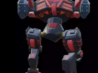 Shadow Mech Stealth Assault Sci-Fi Robot from Mech Arena game 3D model