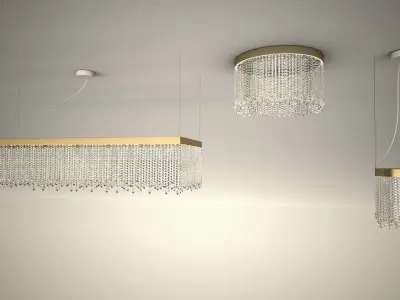 Crystal chandelier - Light4 ECLISSE collection 3D model