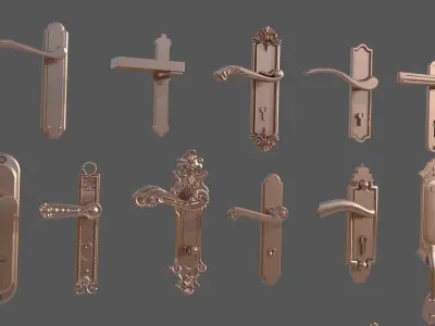 Door handles 3D model