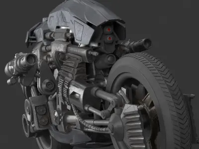MotoTerminator PBR futuristic motorcycle 3D model