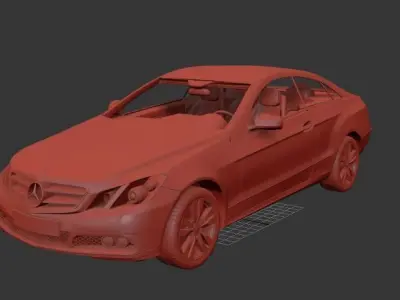Mercedes Benz E class Coupe 2011 3D print model