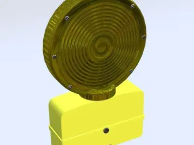 Warning light led road 3D model