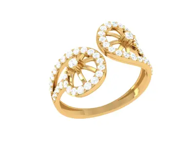 Women Ring  Render 3dm STL OBJ FBX Details 3D print model 299