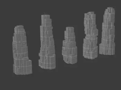 Buildings Asset - Square Shaped 3D model
