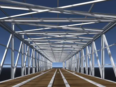 Belt conveyor structure 25i37 3D model