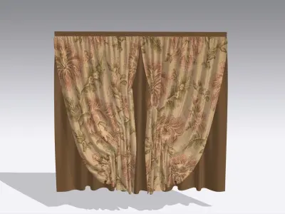 Curtain Low-poly 3D model