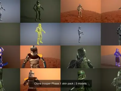 Clone trooper Phase 1 skin pack