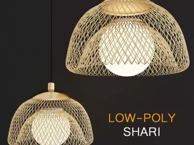 Shari chandelier 3d model Low-poly 3D model