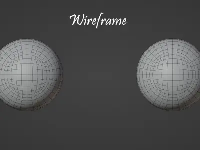 Black Disney-Style Cartoon Eyes Low-poly 3D model