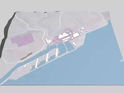 Peach Bottom Nuclear Power Plant United States 3D model