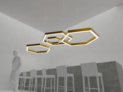 Geometric Lighting Pendant 3D model