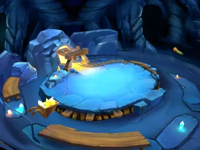 game Low Model - Snow White Dwarf Cave 02 3D model