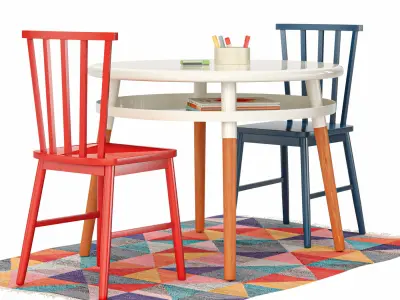 Furniture Study And Play For Kids 3D model