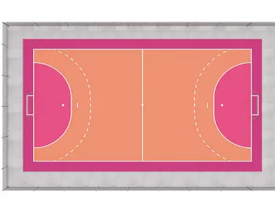 Handball Court 3D model purchase