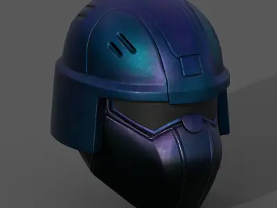 Helmet scifi military futuristic technology cyborg  Low-poly 3D model