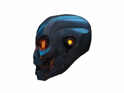  3d Render Cyberpunk Led Mask 3D model