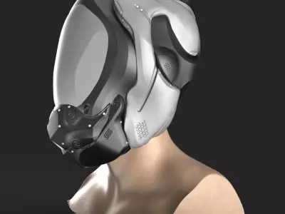 SCIFI HELMET 02 3D model