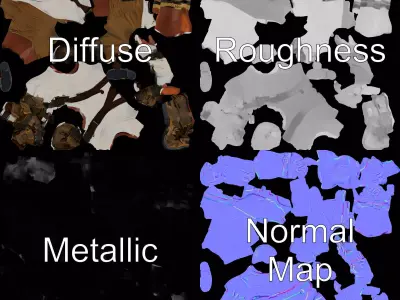 Explorer Adventurer model pack Low-poly 3D model