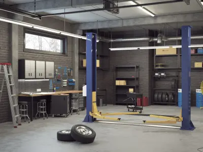 Garage 3D model 5