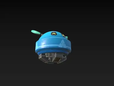 Robot Characters Pack Of 2 - Variation 1 - Textured  Low-poly 3D model