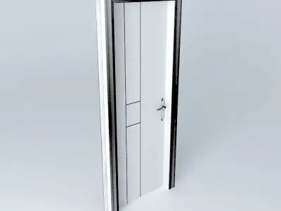 White Indoor Door 3D model
