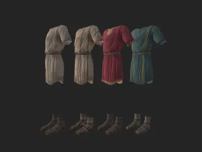 Roman guard man tunic Low-poly 3D model