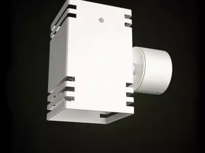 White Metal Wall Lamp 3D model