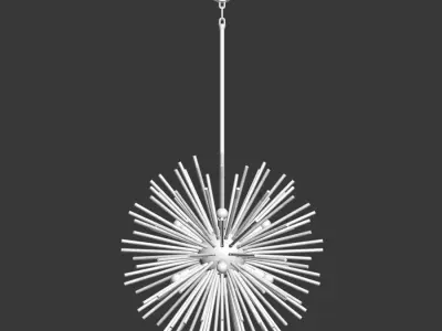 Andromeda Large Chandelier in Brass 3D model