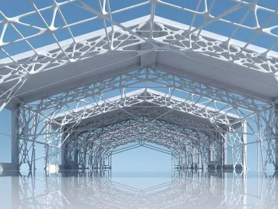 Futuristic Architectural Structure 12 3D model