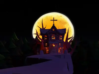 Ghost House Low-poly 3D model