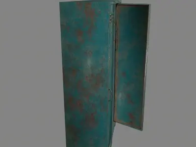 locker 2 old Low-poly 3D model