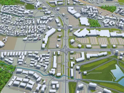 Westminster Colorado USA 30km Low-poly 3D model