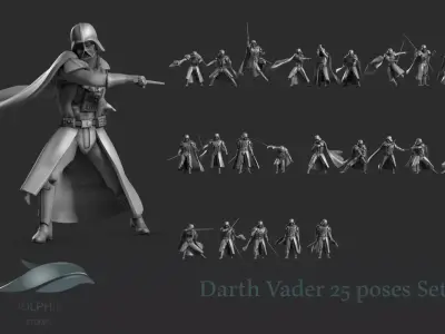 Darth Vader Figure Set 04 3D print model