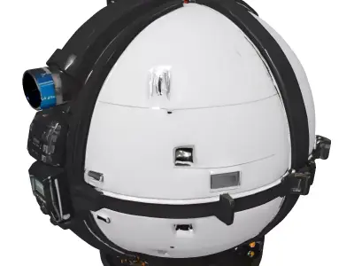 SciFi Spherical Surveillance Drone Low-poly 3D model