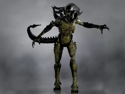 Predalien  Low-poly 3D model