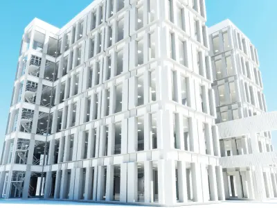 Office Interior Reception 3 3D model