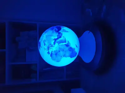 Planet Lamp -- Earth -- 3D Print Ready Night Light 3D print model