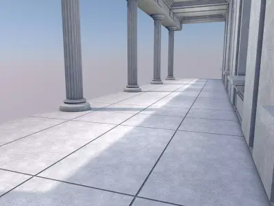 Hallway 3D model 6