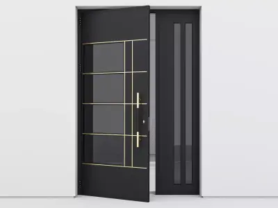 Aluminium door 281 3D model