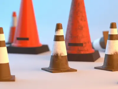 Cone pack Free low-poly 3D model